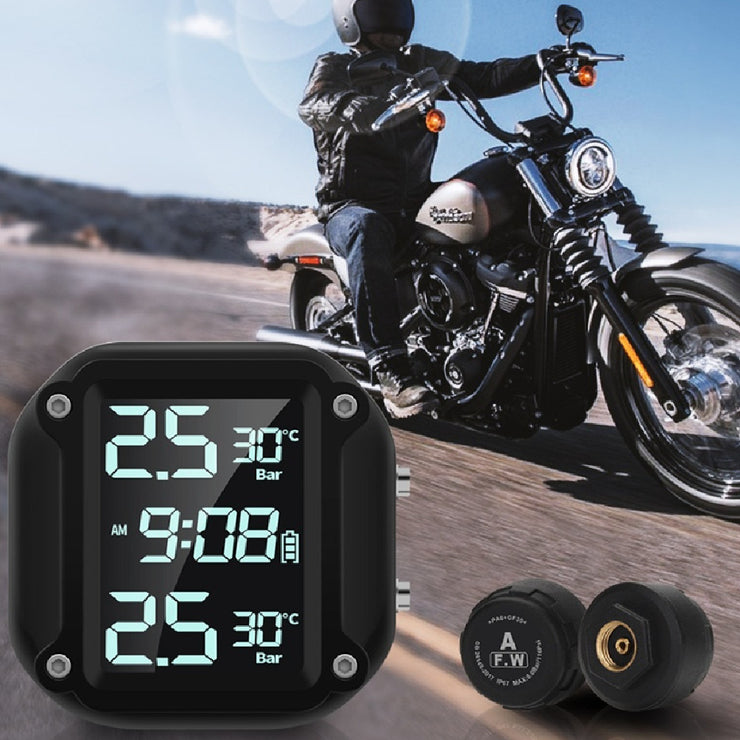 Digital Display Motorcycle Tire Pressure Monitor External