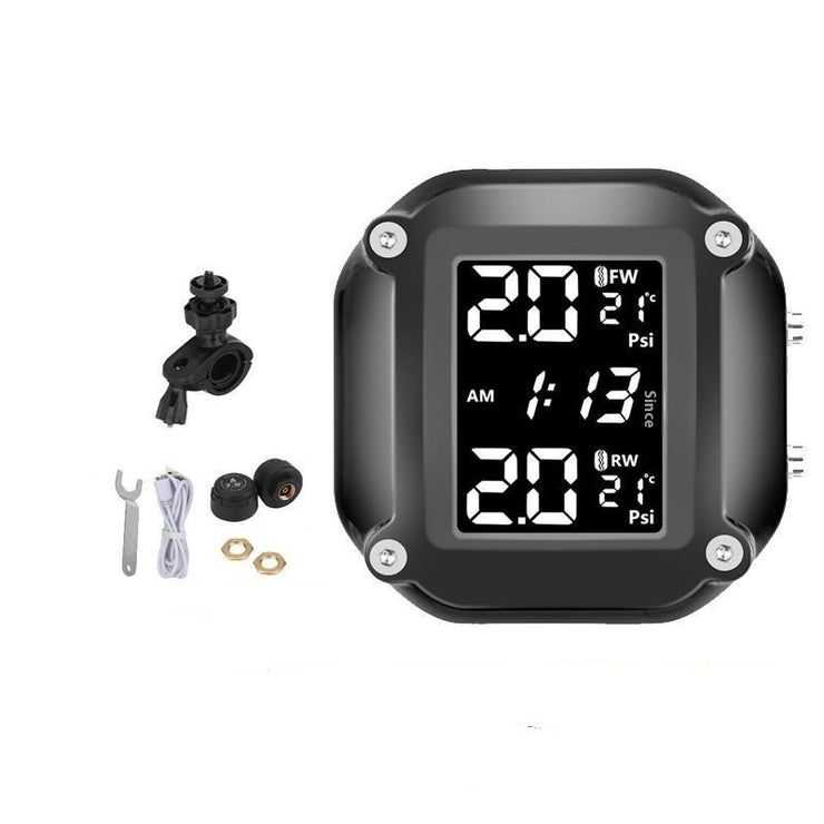 Motorcycle Tire Pressure Monitor Solar Detection System High Precision